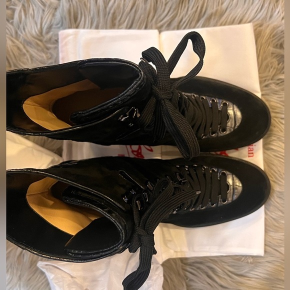 Worn once Christian Louboutin macadamia Velours boot - Picture 11 of 13